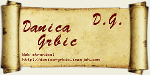Danica Grbić vizit kartica